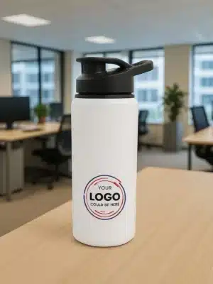 Steel Water Bottle [ Sipper A ] - White