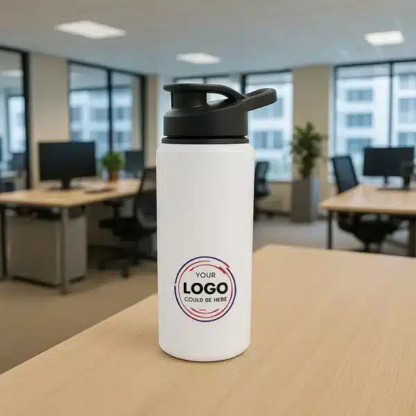Steel Water Bottle [ Sipper A ] - White