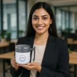 Insulated Double Wall Stainless Steel Coffee Mug with Lid