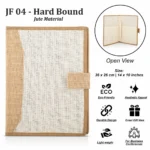 Eco-Friendly Hard-Bound Jute Folder – Customizable with Logo