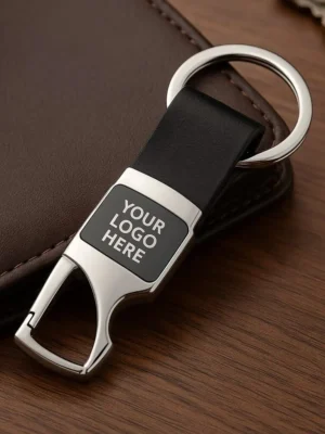 Premium Leather Metal Keychain