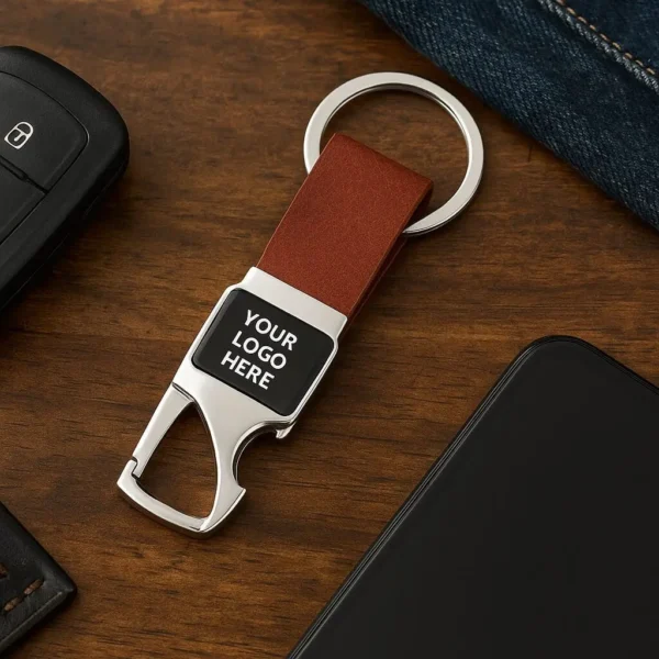 Premium Leather Metal Keychain
