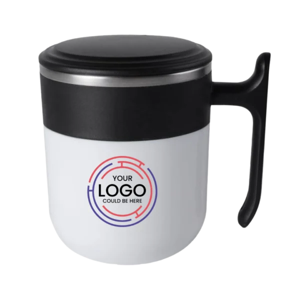 Insulated Double Wall Stainless Steel Coffee Mug with Lid
